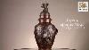 Antique Japanese Meiji Solid Bronze Vase With 3 Toed Celestial Dragon Huge
